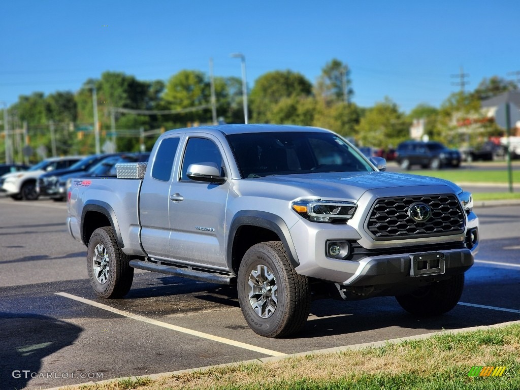 2021 Tacoma TRD Off Road Access Cab 4x4 - Silver Sky Metallic / TRD Cement/Black photo #3