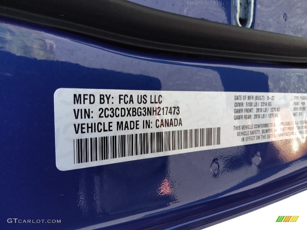 2022 Charger SXT Blacktop - Indigo Blue / Black photo #29