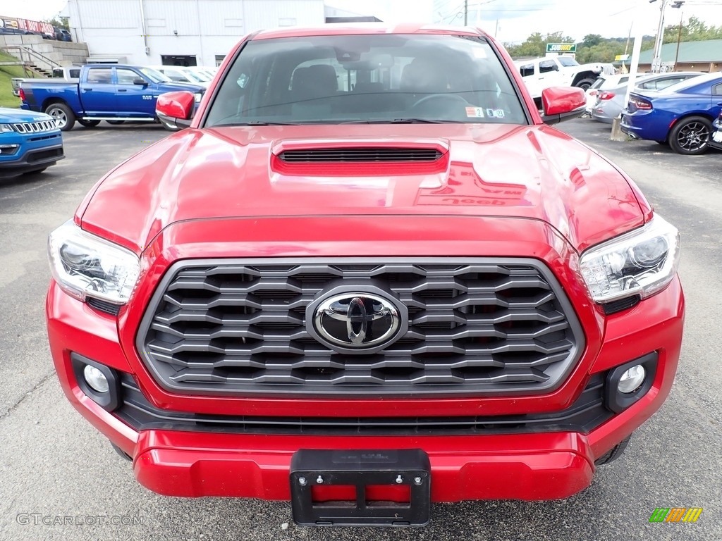 2021 Tacoma TRD Sport Double Cab 4x4 - Barcelona Red Metallic / TRD Cement/Black photo #9