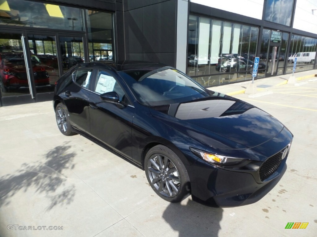 2023 Mazda3 2.5 S Preferred Hatchback - Deep Crystal Blue Mica / Black photo #1