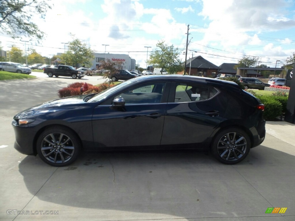 2023 Mazda3 2.5 S Preferred Hatchback - Deep Crystal Blue Mica / Black photo #6