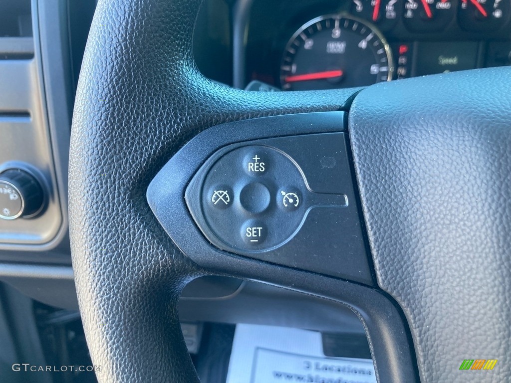 2015 GMC Sierra 1500 Regular Cab Jet Black/Dark Ash Steering Wheel Photo #144941760