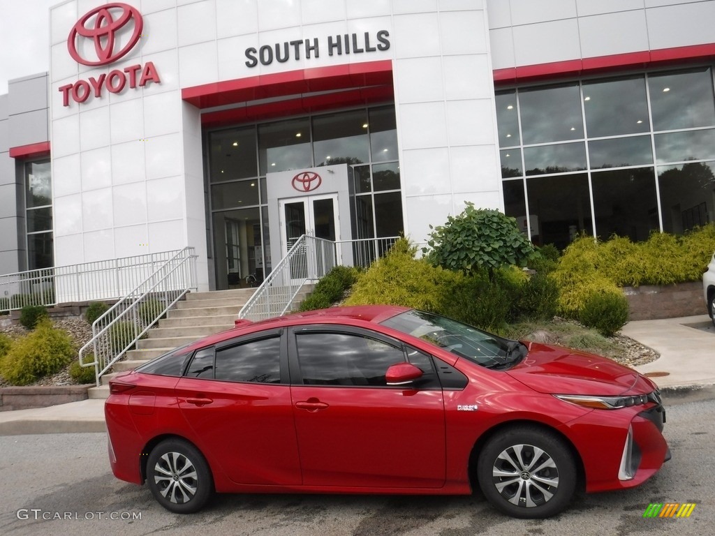 2021 Prius Prime XLE Hybrid - Supersonic Red / Moonstone photo #2