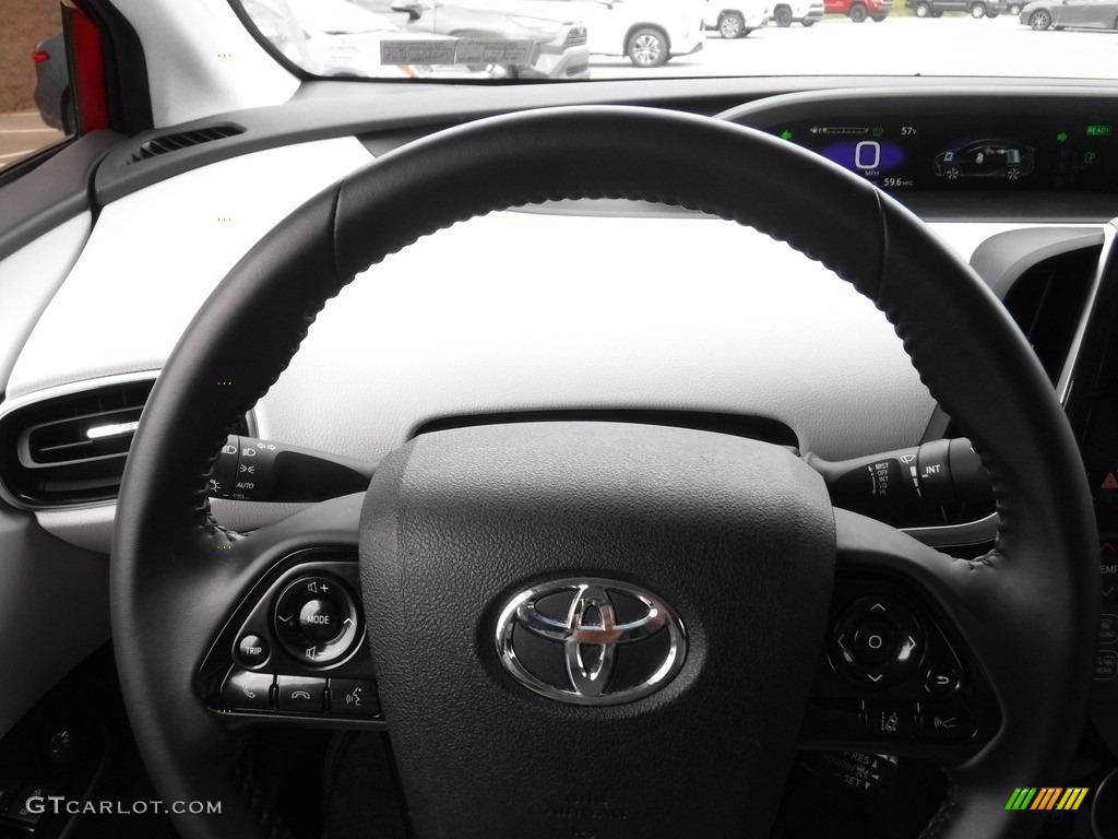 2021 Toyota Prius Prime XLE Hybrid Moonstone Steering Wheel Photo #144943830