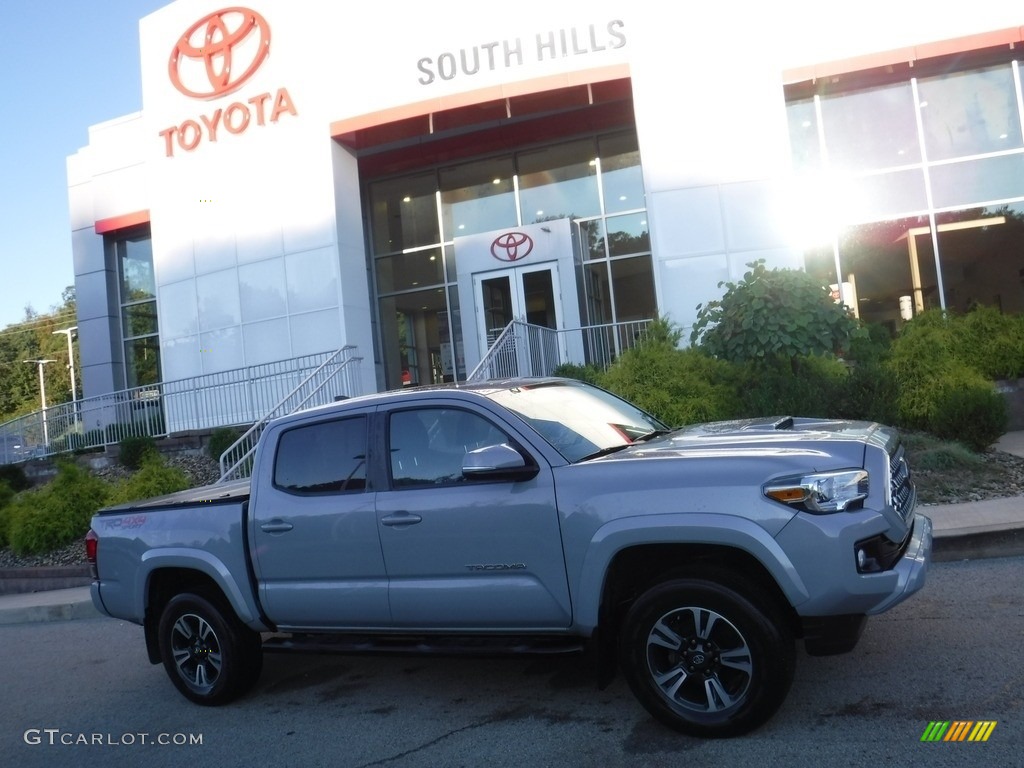 2019 Tacoma TRD Sport Double Cab 4x4 - Cement Gray / Black photo #2