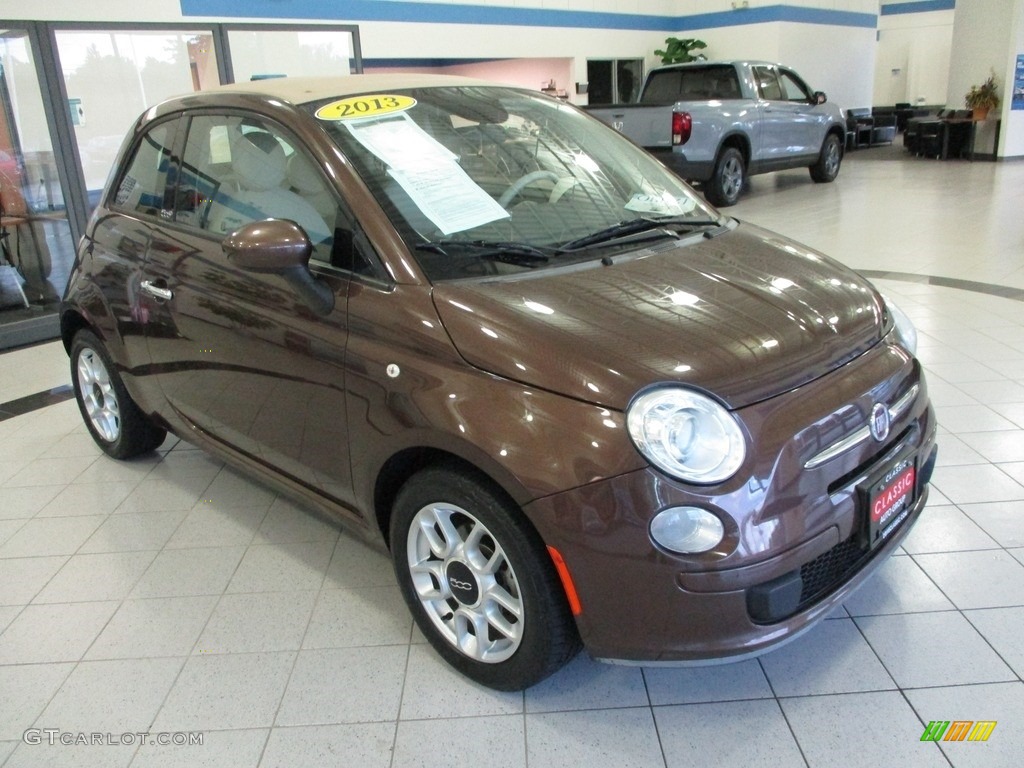 2013 500 c cabrio Pop - Espresso (Brown) / Marrone/Avorio (Brown/Ivory) photo #3