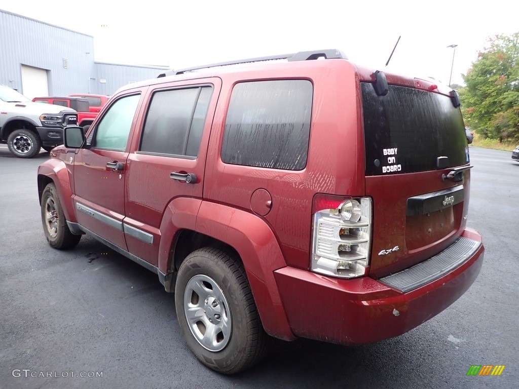 2008 Liberty Sport 4x4 - Inferno Red Crystal Pearl / Pastel Slate Gray photo #4