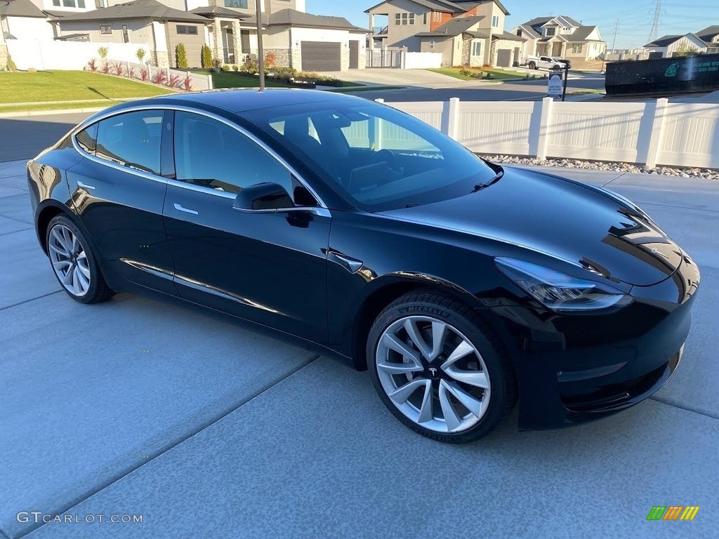 Black 2018 Tesla Model 3 Long Range Exterior Photo #144948292