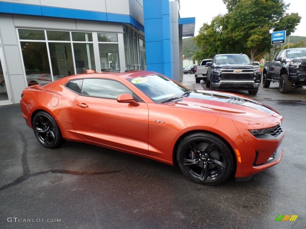 Vivid Orange Metallic 2023 Chevrolet Camaro LT1 Coupe Exterior Photo #144948418