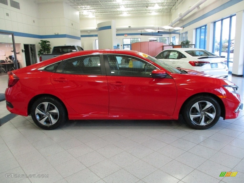 2019 Civic LX Sedan - Rallye Red / Black photo #4