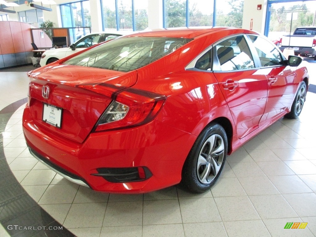 2019 Civic LX Sedan - Rallye Red / Black photo #7