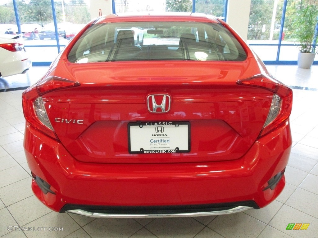 2019 Civic LX Sedan - Rallye Red / Black photo #8