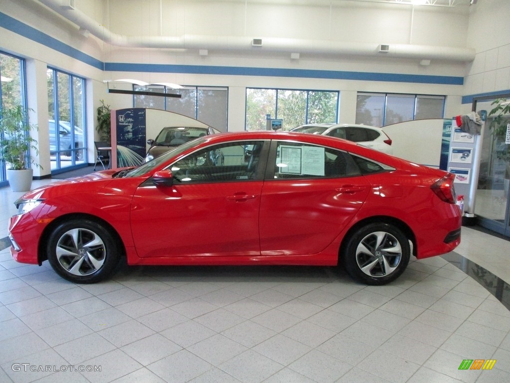 2019 Civic LX Sedan - Rallye Red / Black photo #10