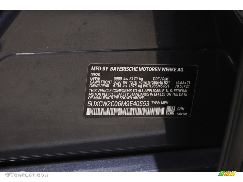 2021 X7 Color Code C27 for Arctic Gray Metallic Photo #144949342