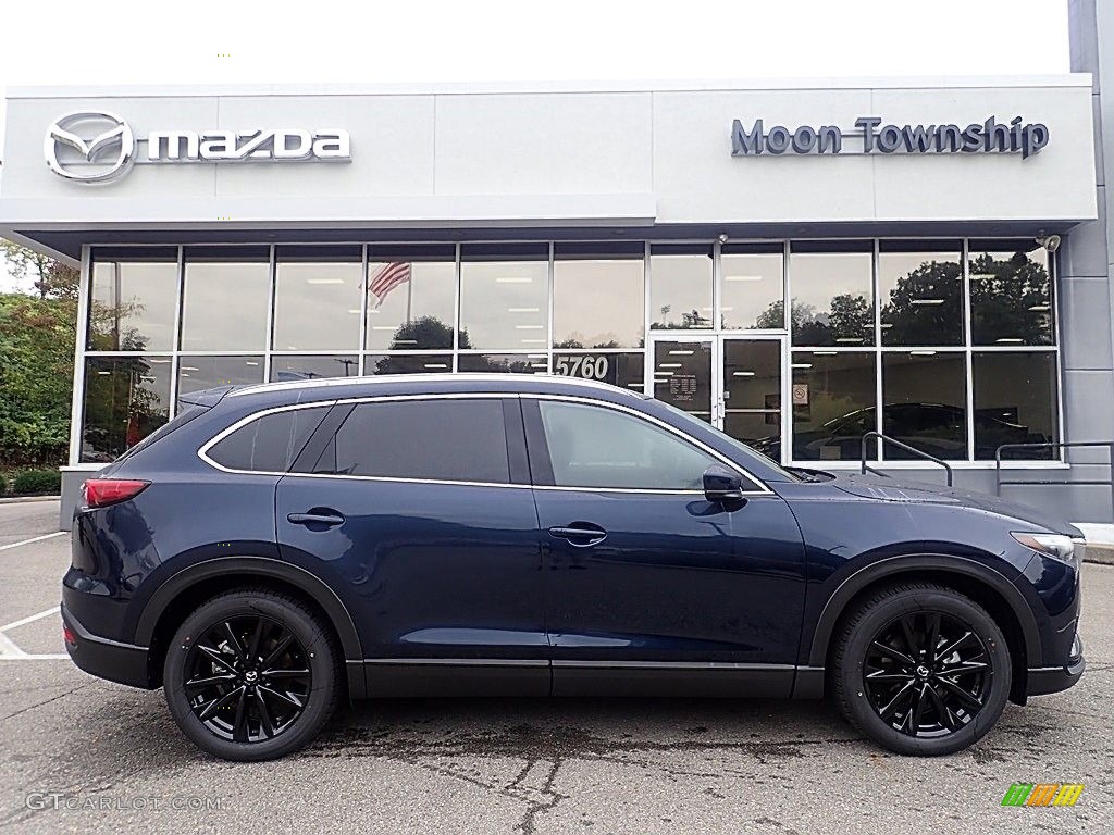 2022 CX-9 Touring Plus AWD - Deep Crystal Blue Mica / Black photo #1