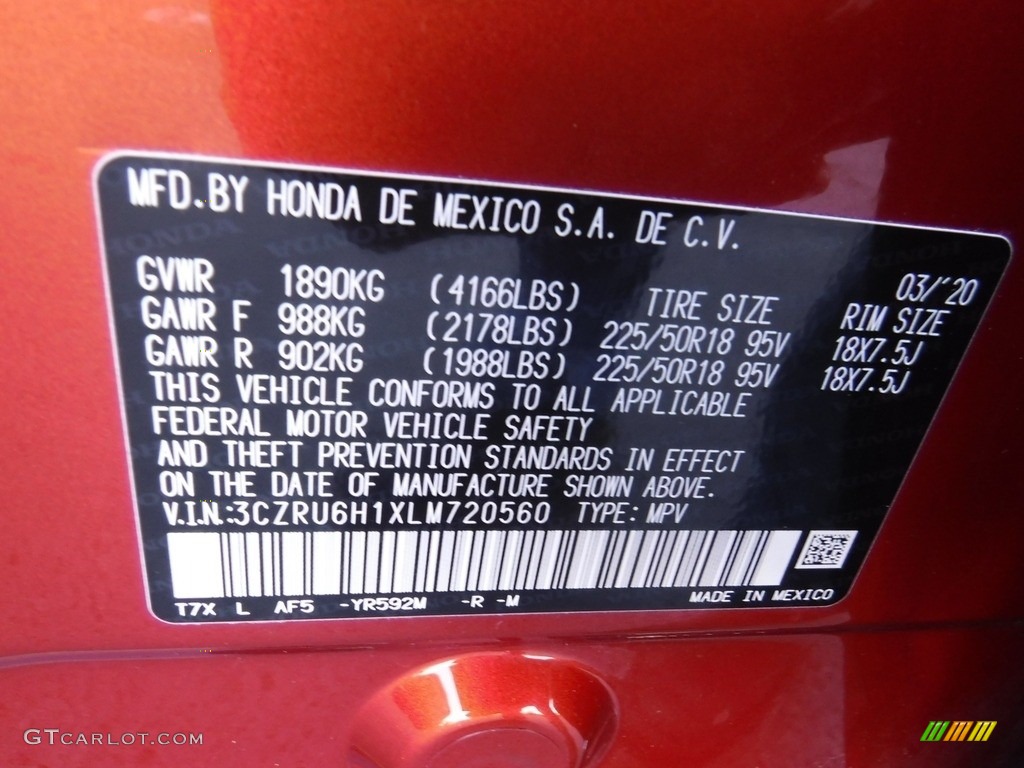 2020 HR-V Sport AWD - Orangeburst Metallic / Black photo #28