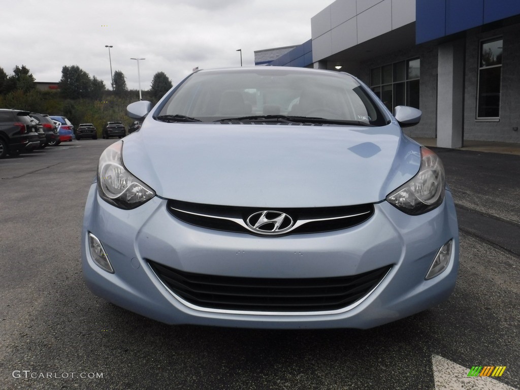 2013 Elantra GLS - Blue Sky Metallic / Beige photo #3