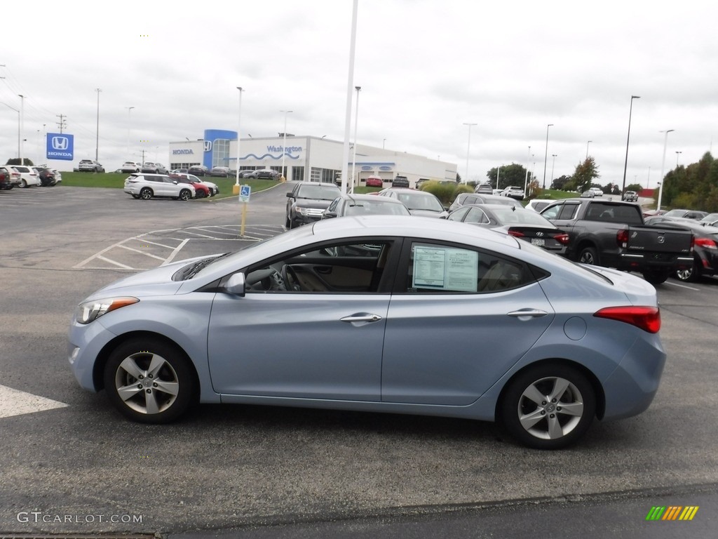 2013 Elantra GLS - Blue Sky Metallic / Beige photo #5