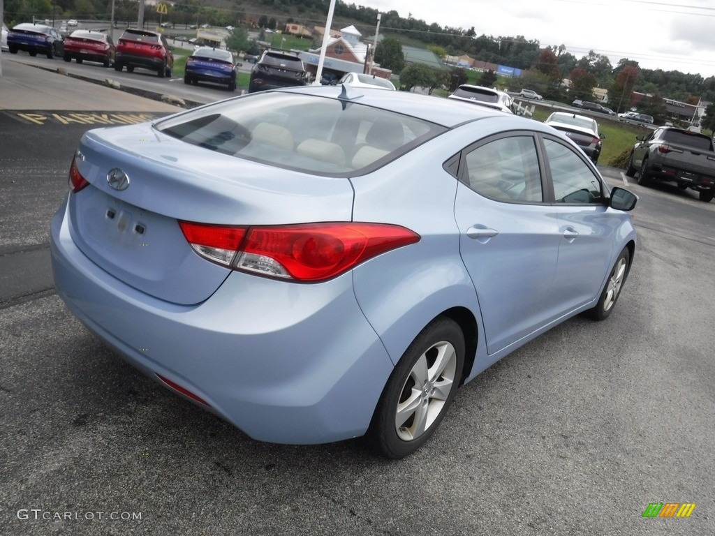 2013 Elantra GLS - Blue Sky Metallic / Beige photo #8
