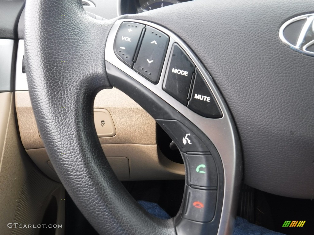 2013 Elantra GLS - Blue Sky Metallic / Beige photo #19