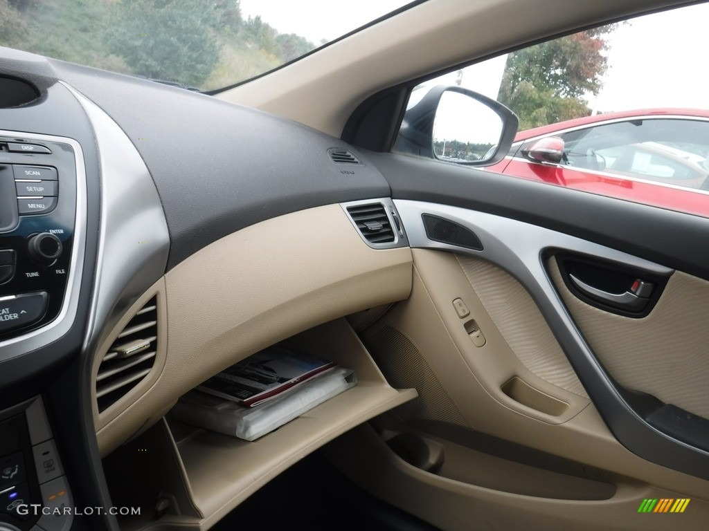 2013 Elantra GLS - Blue Sky Metallic / Beige photo #21