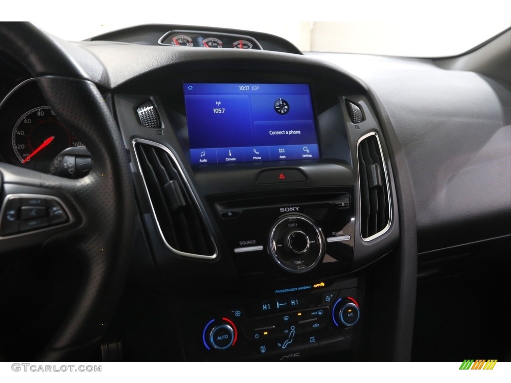 2016 Focus ST - Magnetic / Charcoal Black/Smoke Storm Partial Recaro Leather photo #9
