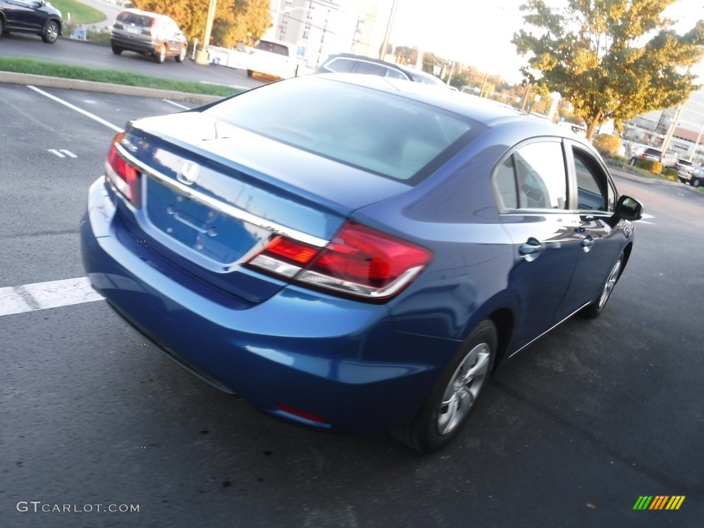 2013 Civic LX Sedan - Dyno Blue Pearl / Gray photo #6