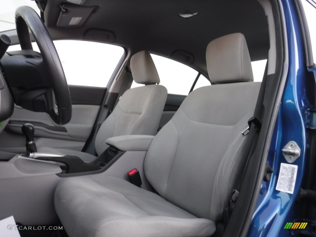 2013 Civic LX Sedan - Dyno Blue Pearl / Gray photo #11