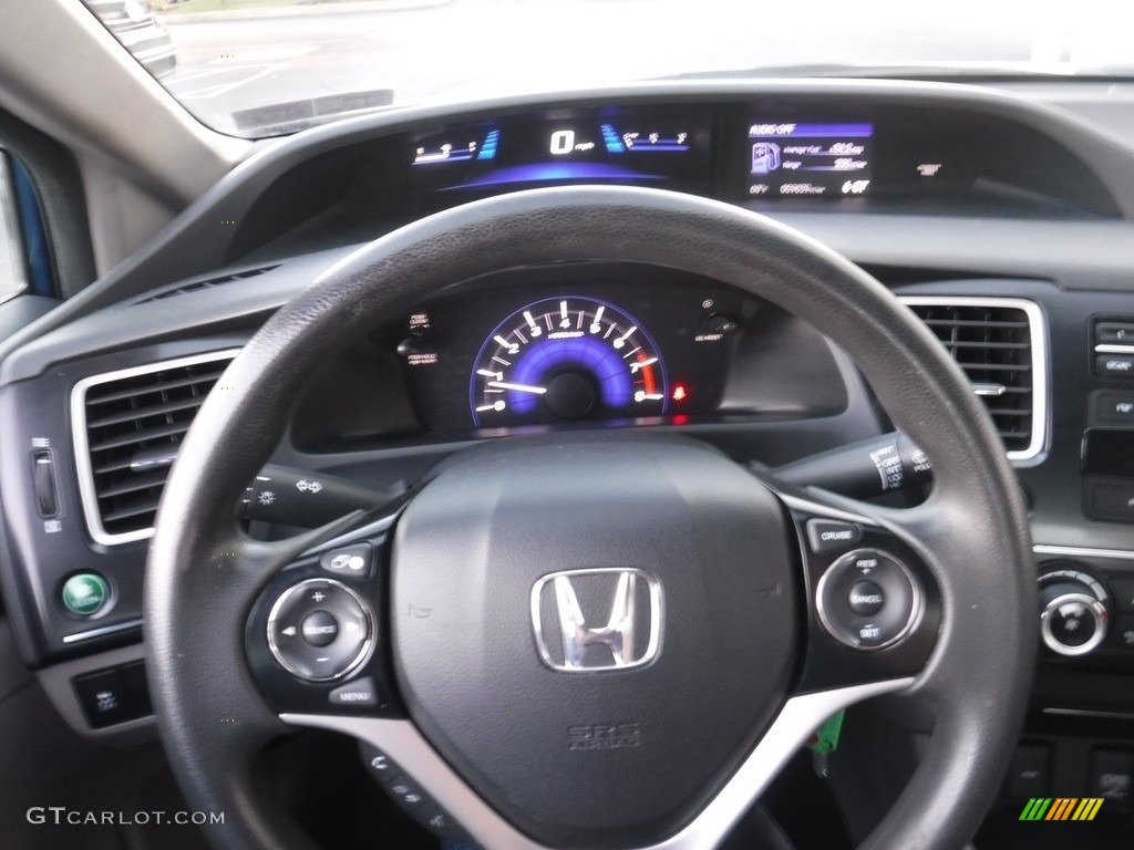 2013 Honda Civic LX Sedan Gray Steering Wheel Photo #144952815