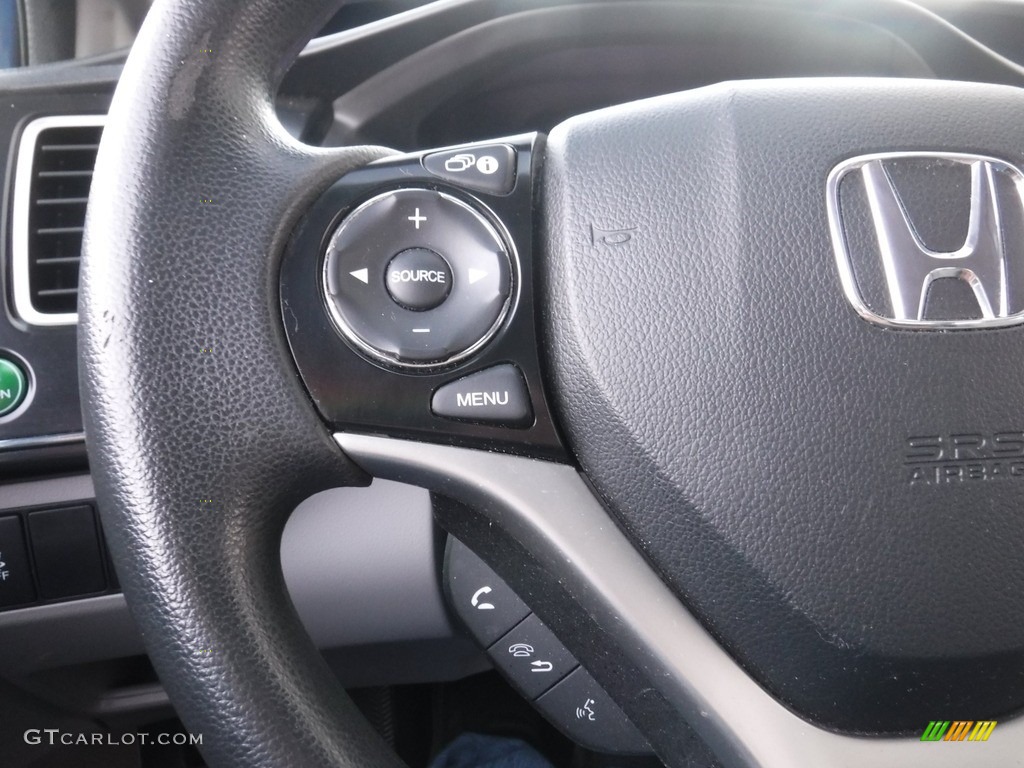 2013 Honda Civic LX Sedan Gray Steering Wheel Photo #144952834