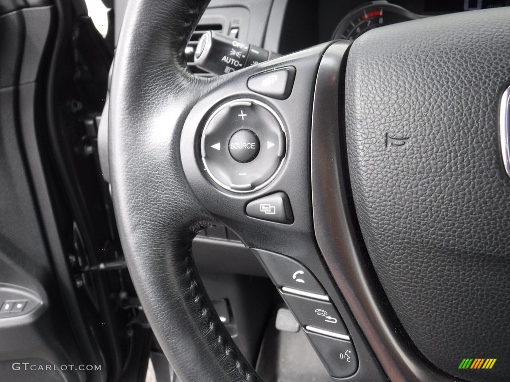 2016 Pilot EX-L - Modern Steel Metallic / Black photo #24