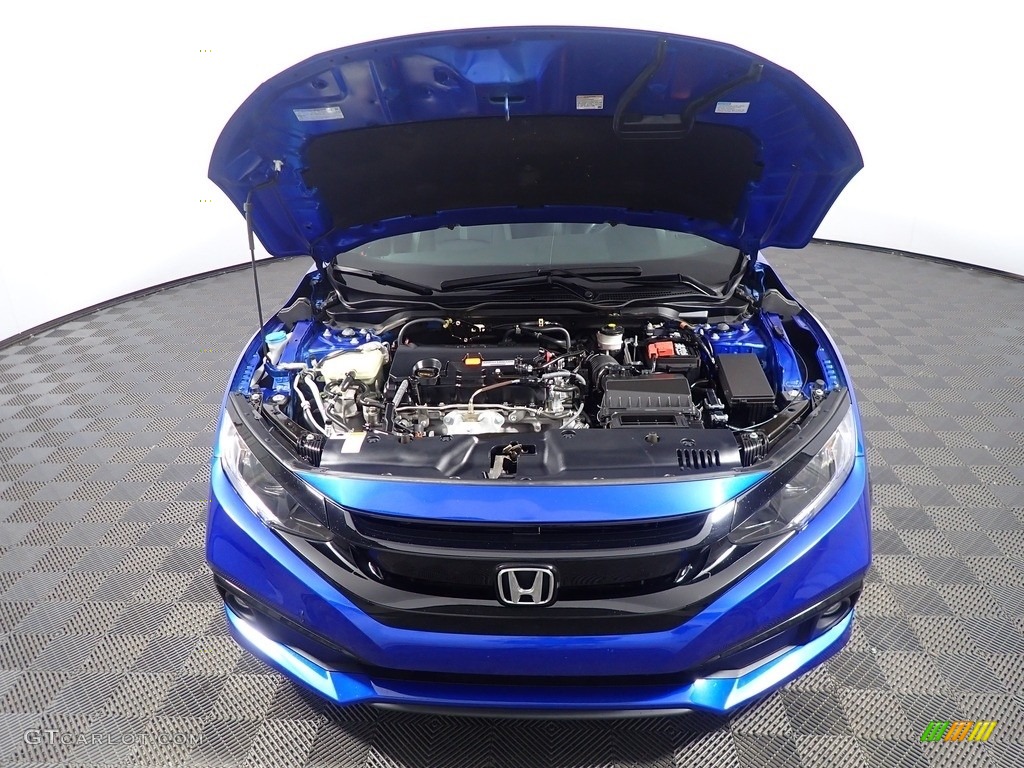 2020 Civic Sport Sedan - Aegean Blue Metallic / Black photo #6