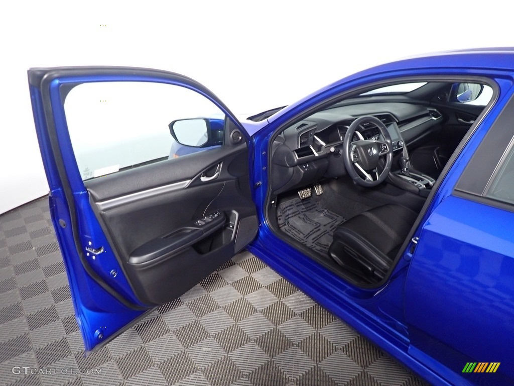 2020 Civic Sport Sedan - Aegean Blue Metallic / Black photo #18