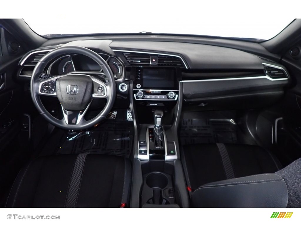 2020 Civic Sport Sedan - Aegean Blue Metallic / Black photo #22