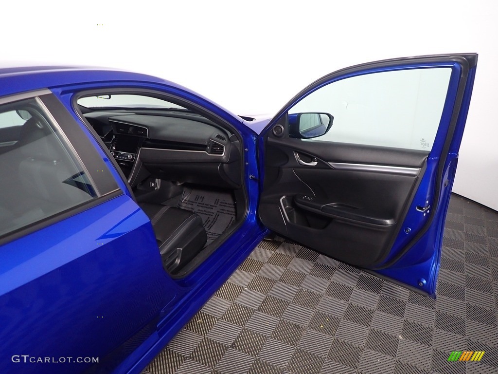 2020 Civic Sport Sedan - Aegean Blue Metallic / Black photo #36