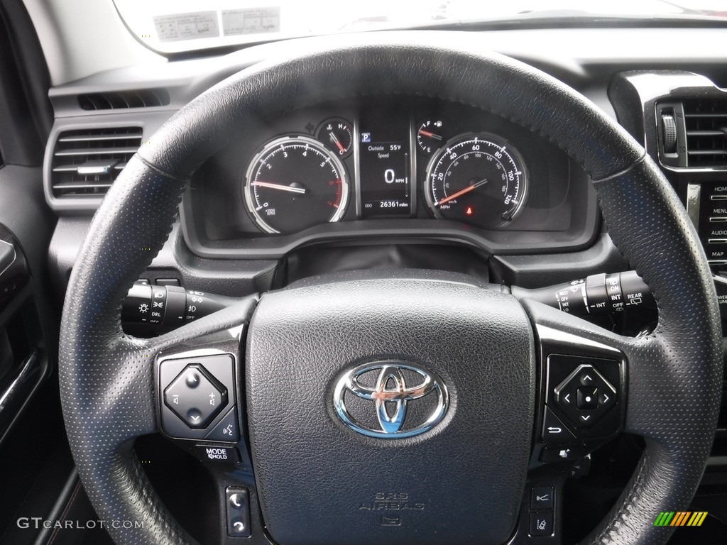 2020 Toyota 4Runner TRD Off-Road Premium 4x4 Black Steering Wheel Photo #144955898
