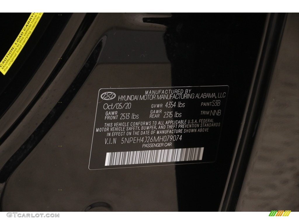 2021 Sonata Limited - Phantom Black / Black photo #23
