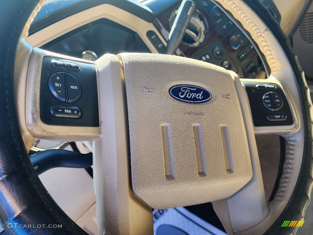 2008 F350 Super Duty Lariat Crew Cab 4x4 - Dark Blue Pearl Metallic / Camel photo #16