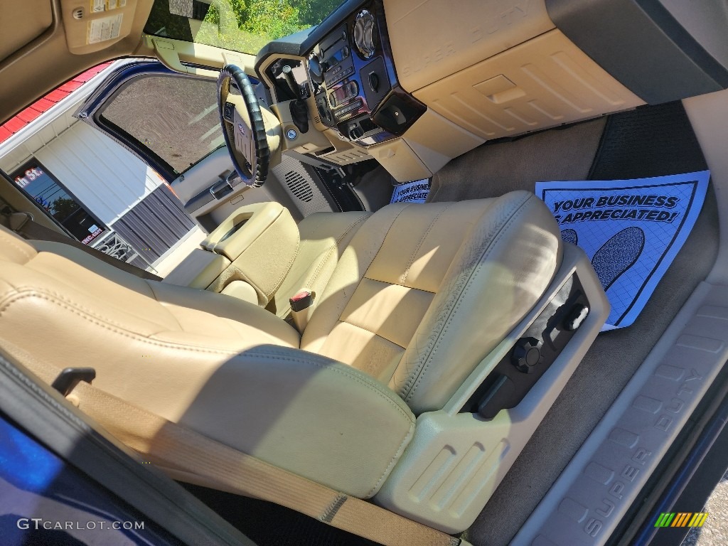 2008 F350 Super Duty Lariat Crew Cab 4x4 - Dark Blue Pearl Metallic / Camel photo #22