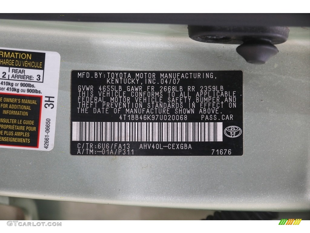 2007 Camry Hybrid - Jasper Green Pearl / Ash photo #19