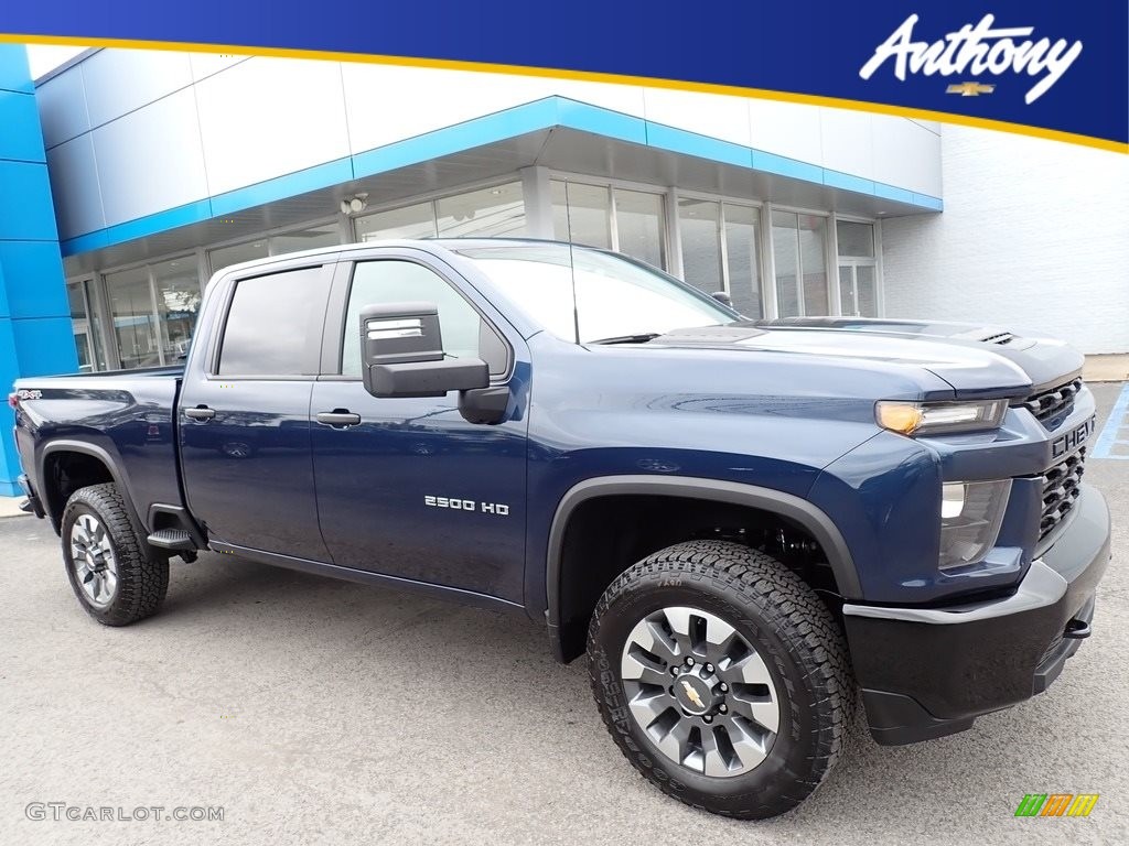 2022 Silverado 2500HD Custom Crew Cab 4x4 - Northsky Blue Metallic / Jet Black photo #1