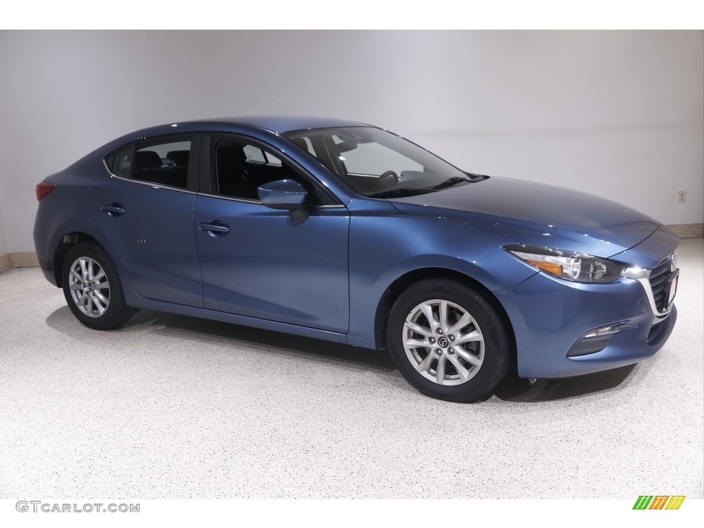 2018 MAZDA3 Sport 4 Door - Eternal Blue Mica / Black photo #1