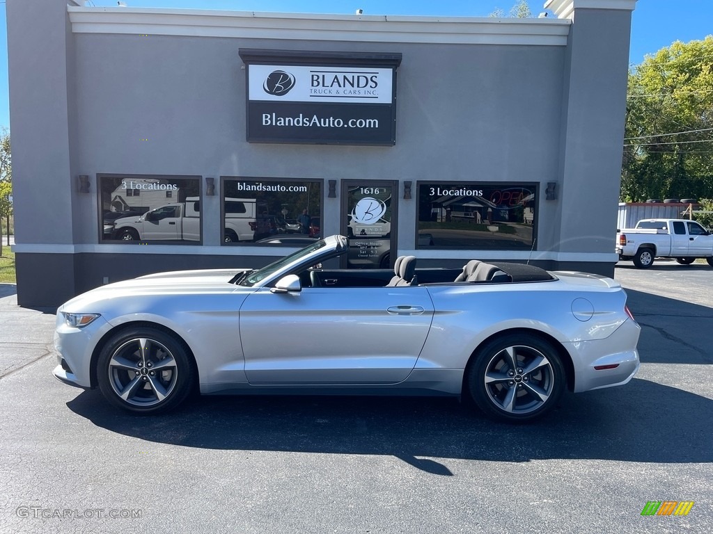 2017 Mustang V6 Convertible - Ingot Silver / Ebony photo #1