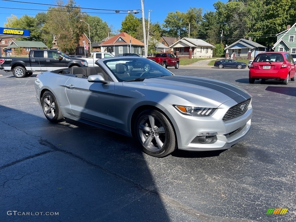 2017 Mustang V6 Convertible - Ingot Silver / Ebony photo #5