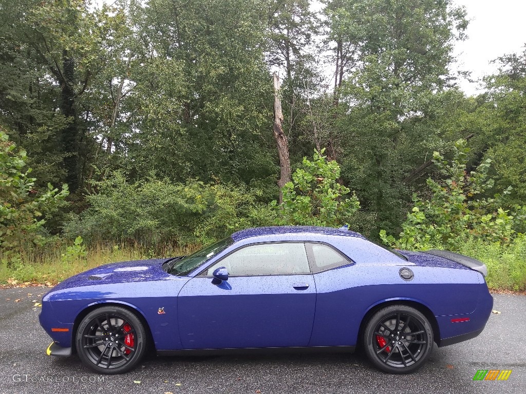 2022 Challenger R/T Scat Pack Dynamics Package - Indigo Blue / Ruby Red/Black photo #1