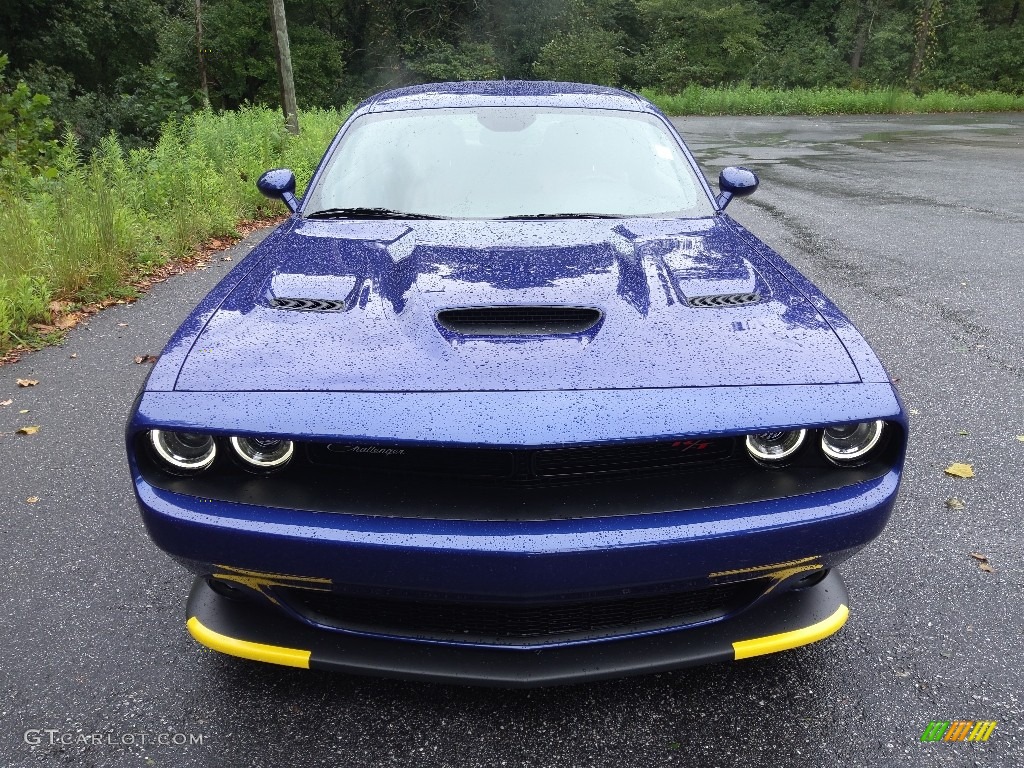 2022 Challenger R/T Scat Pack Dynamics Package - Indigo Blue / Ruby Red/Black photo #3