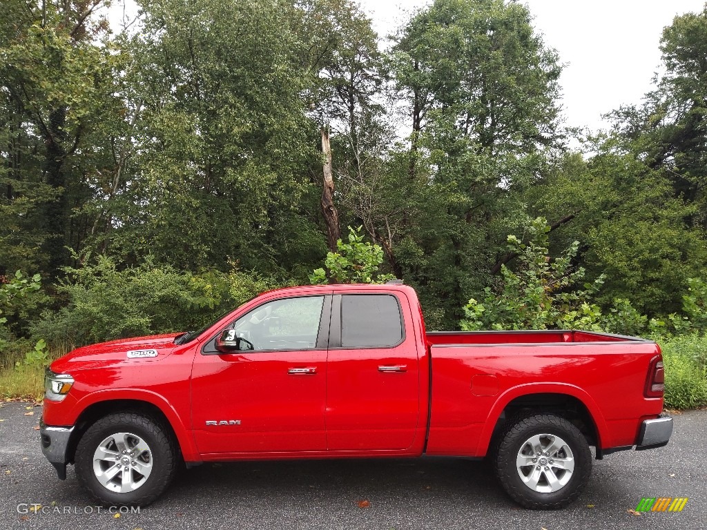 2019 1500 Laramie Quad Cab 4x4 - Flame Red / Black photo #1