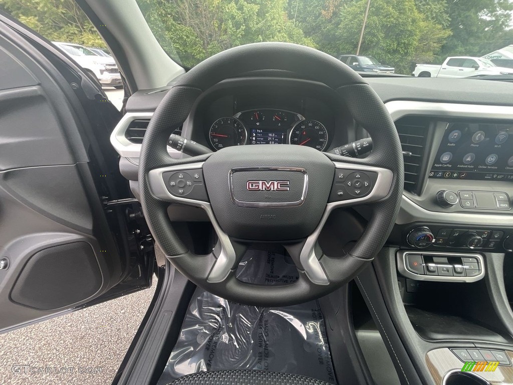 2022 GMC Acadia SLE AWD Jet Black Steering Wheel Photo #144966412