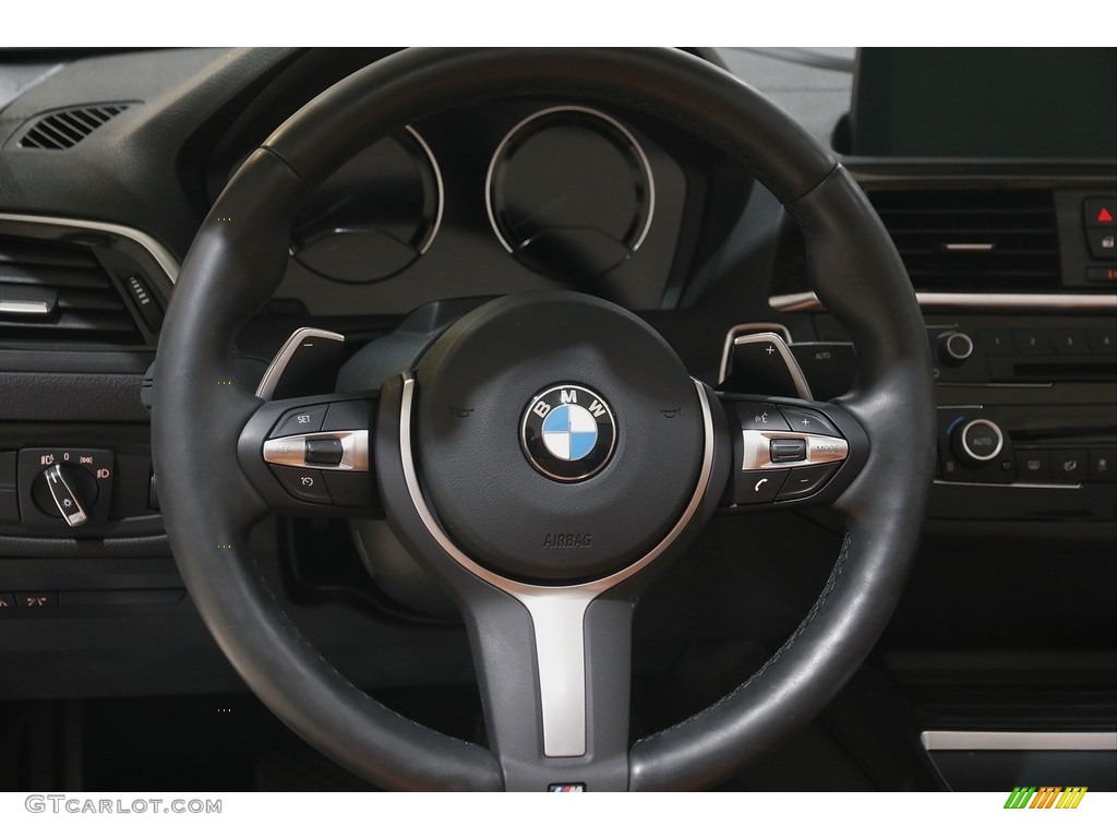 2019 BMW 2 Series M240i xDrive Convertible Cognac Steering Wheel Photo #144968183
