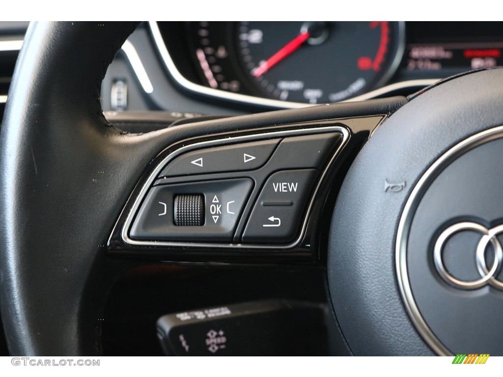 2019 Audi A5 Sportback Premium quattro Black Steering Wheel Photo #144968309